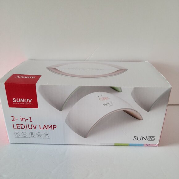SUNVU  SUNSHINE  NAILS -2 - 1 LED/UV LAMP - SUN9C- 24 W POWER -GEL CURING (PINK) - Picture 1 of 15